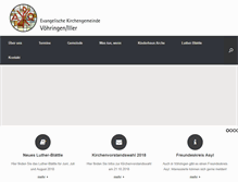 Tablet Screenshot of evang-kirche-voehringen.de